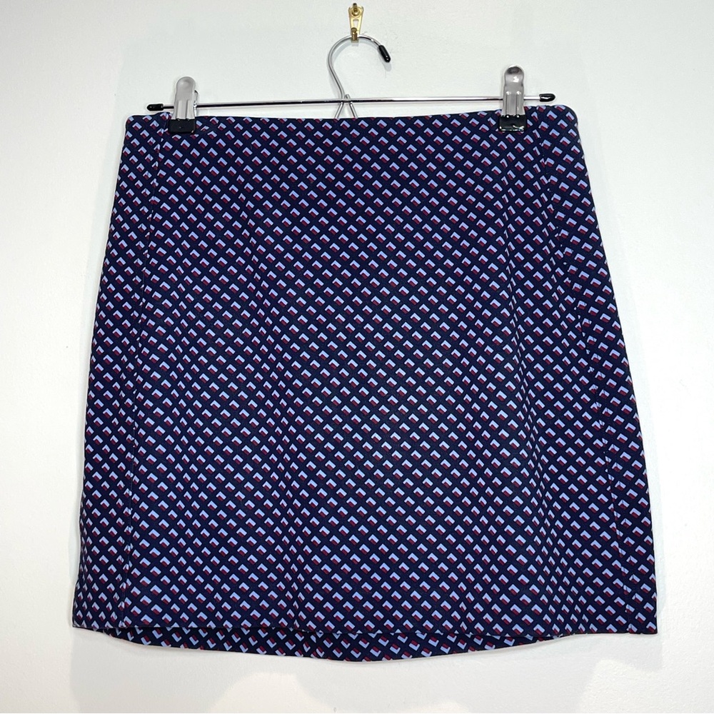 TORY SPORT Women's Mini Skirt Navy Blue Maroon Stretch Size Small